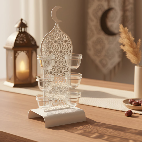 Cup Holder Display Stand with 6-Piece Cup Set